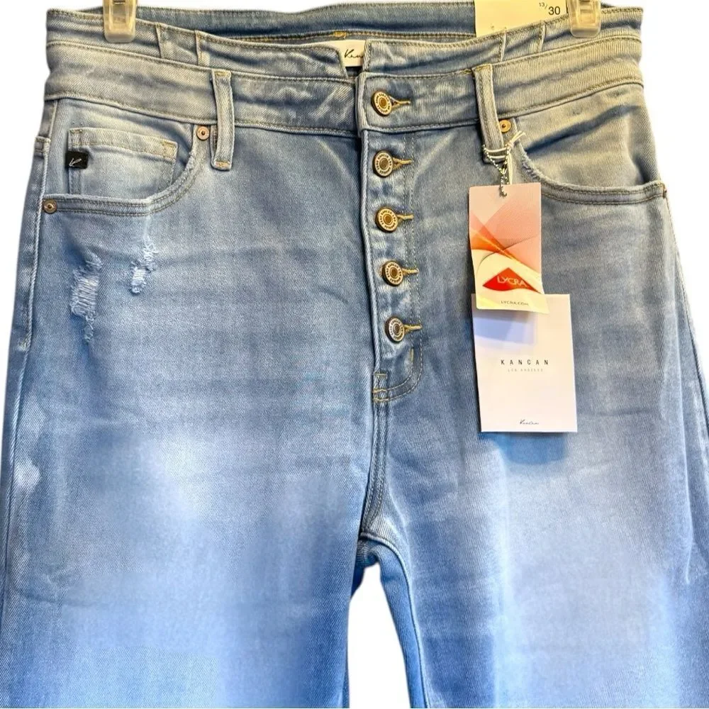 Kancan High Rise Curvy Fit Flare Light Wash Jeans NWT – NWT